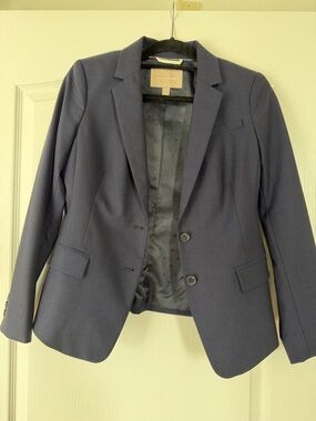 Banana Republic Dark Navy Two-Button Tailored Blazer